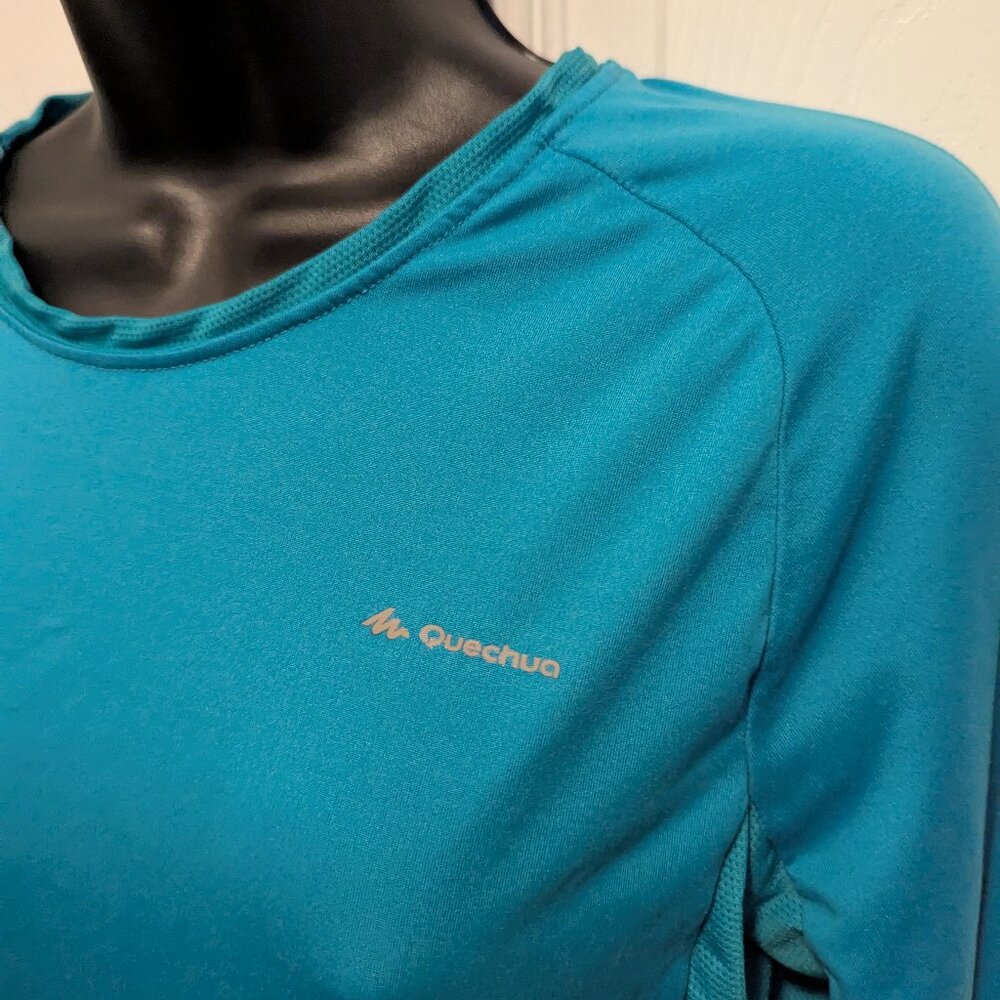 Quechua athletic tee in aqua blue - M